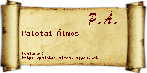 Palotai Álmos névjegykártya
